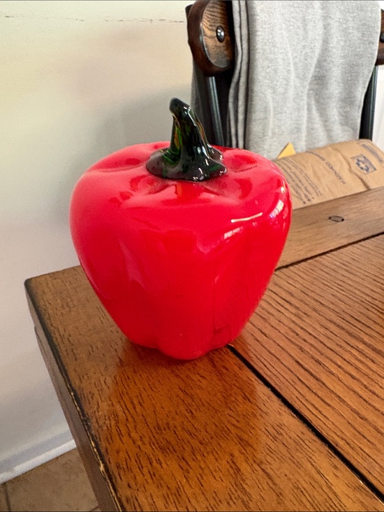 unbranded Other - Red Ceramic Bell Pepper Decorative Accent